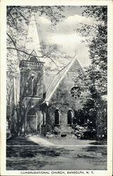 Congregational Church Randolph, NY Postcard Postcard