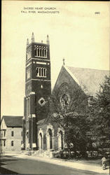 Sacred Heart Church Fall River, MA Postcard Postcard