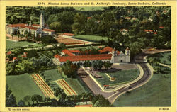 Mission Santa Barbara And St. Anthony's Seminary Postcard