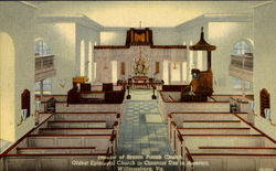 Interior Of Bruton Parish Church Williamsburg, VA Postcard Postcard