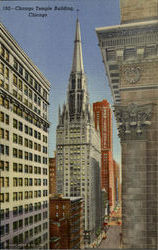 Chicago Temple Building Postcard