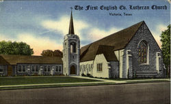 The First English Ev. Lutheran Church Victoria, TX Postcard Postcard