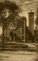 Catholic Church Amherst, MA Postcard Postcard