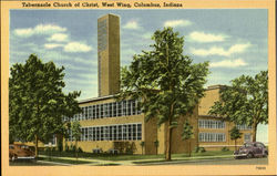 Tabernacle Church Of Christ, West Wing Columbus, IN Postcard Postcard