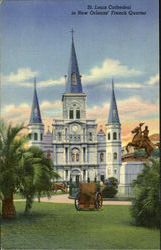 St. Louis Cathedral In New Orleans French Quarter Postcard