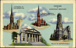 Churches Of Louisville Kentucky Postcard Postcard