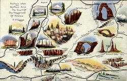 Southern Utah/Northern Arizona Maps Postcard Postcard