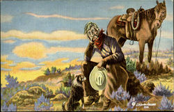 That New Range Ahead Cowboy Western Postcard Postcard