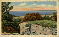 High Cliff Overlooking East Shore Of Lake Winnebago Wisconsin Postcard Postcard