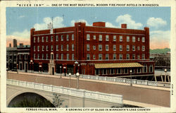 River Inn Fergus Falls, MN Postcard Postcard