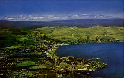 Aerial View Of Hilo Hawaii Postcard Postcard