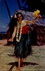 Hula Dancer Hawaii Postcard Postcard