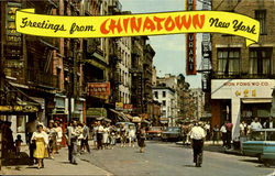 Greetings From Chinatown New York Postcard Postcard