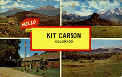 Hello From Kit Carson Colorado Postcard 