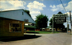 Evergreen Motor Court Postcard