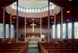 Interior Of Blessed Sacrament Church Holyoke, MA Postcard Postcard