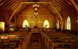 Interior Of Big Moose Community Chapel Postcard