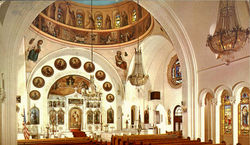 Interior St. Nicholas Greek Orthodox Church Tarpon Springs, FL Postcard Postcard