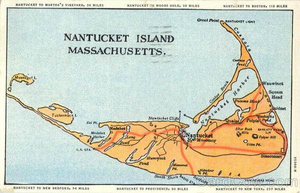 map of nantucket island Map Of Nantucket Island Massachusetts map of nantucket island