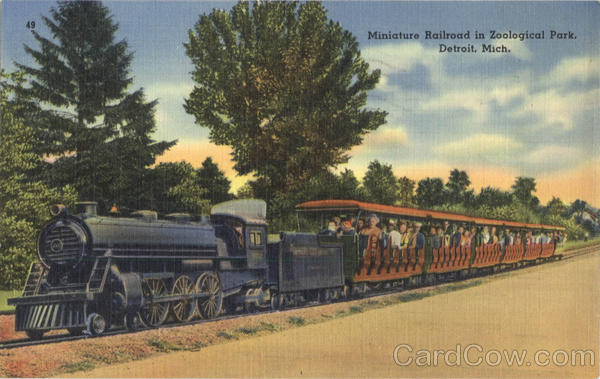 Miniature Railroad in Zoological Park Detroit Michigan