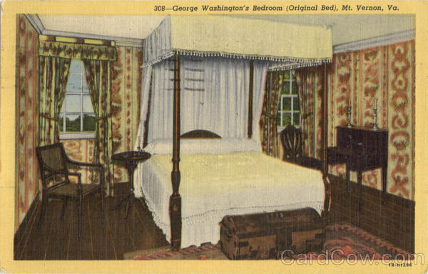 George Washington's Bedroom (Original Bed) Mount Vernon Virginia