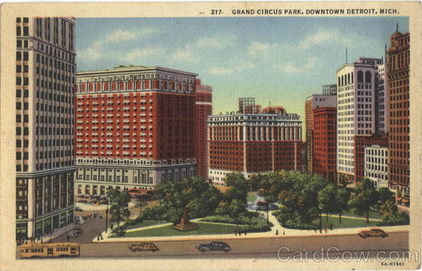 Grand Circus Park Downtown Detroit Michigan