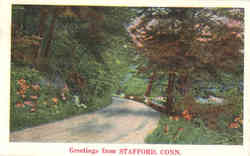 Greetings from Stafford Connecticut Postcard Postcard