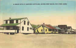 A Group of H. P. Garvin's Cottages, Hawks Nest Beach Old Lyme, CT Postcard Postcard