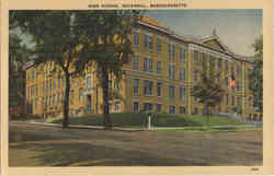 High School Haverhill, MA Postcard Postcard