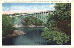 French King Bridge Largest and Highest of its kind in the East Gill, MA Postcard Postcard