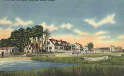 Beach and Cottages Postcard