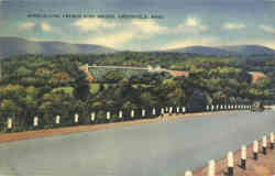 Approaching French King Bridge Greenfield, MA Postcard Postcard