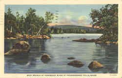 West Branch of Penobscot River at Passamagomoc Falls Maine Postcard Postcard