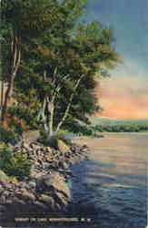 Sunset on Lake Winnipesaukee Postcard
