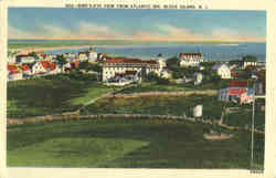 Bird's-Eye View From Atlantic Inn Block Island, RI Postcard Postcard