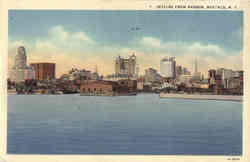 Skyline from Harbor Postcard