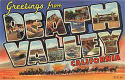 Greetings from Death Valley Large Letter Postcard