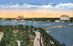 Looking Eastward Across Lake Worth West Palm Beach, FL Postcard Postcard