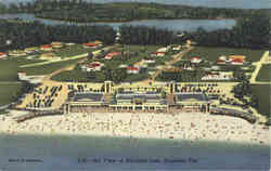 Air View of Sarasota Lido Postcard