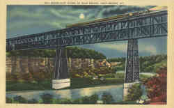 Moonlight Scene of High Bridge Postcard
