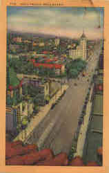 Hollywood Boulevard California Postcard Postcard