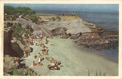 La Jolla Beach Scene California Postcard Postcard