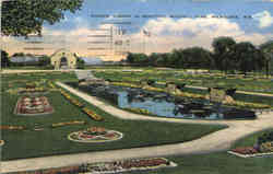 Sunken Garden In Beautiful Mtichell Park Postcard