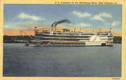 SS President on the Mississippi River Postcard