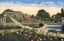 A Section of The Rose Garden, Rock Springs Parks Postcard