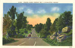 Tourinc Along Highway No.11 in Beautiful Virginia Postcard