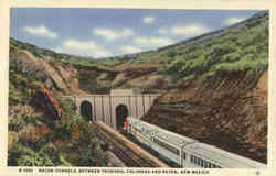 Raton Tunnels, Between Trinidad Colorado and Raton Postcard