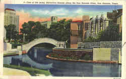 One of the many Attractive Scenes along the San Antonio River Postcard
