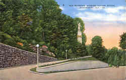 Red Mountain Showing Vulcan Statue Postcard