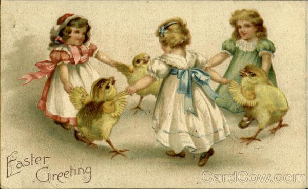 Easter Greeting With Children